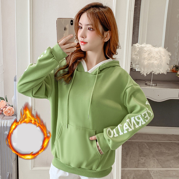 Νέο μοντέλο γυναικείο φούτερ με κουκούλα και εκτύπωση σε διάφορα χρώματα