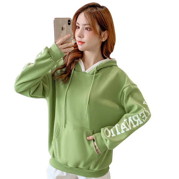 Νέο μοντέλο γυναικείο φούτερ με κουκούλα και εκτύπωση σε διάφορα χρώματα