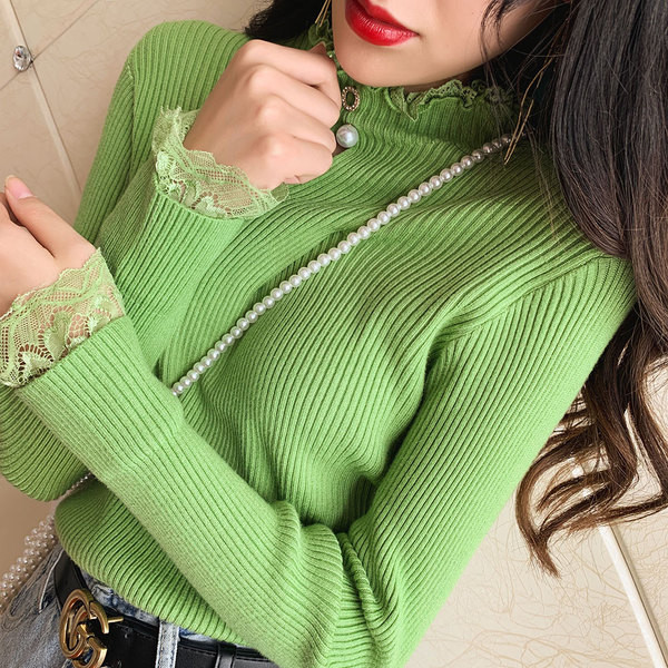 Μοντέρνα γυναικέια μπλούζα με δαντέλα και πέρλες σε διάφορα χρώματα