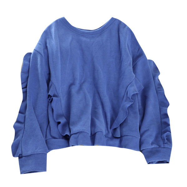 Női alkalmi pulóver fürtökkel és ovális nyakkivágással több színben