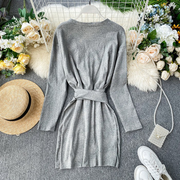 Rochie casual de dama cu decolteu spitz in trei culori