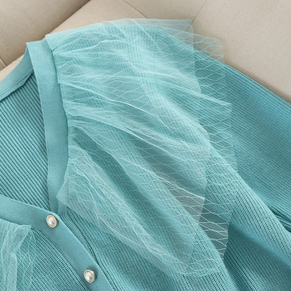 Vesta casual dama cu tul si nasturi in mai multe culori