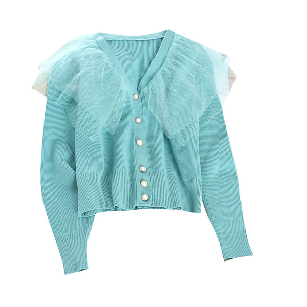 Vesta casual dama cu tul si nasturi in mai multe culori