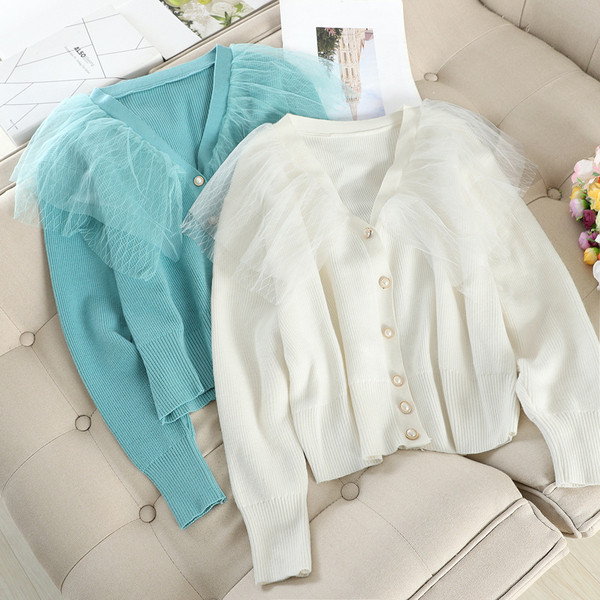 Vesta casual dama cu tul si nasturi in mai multe culori