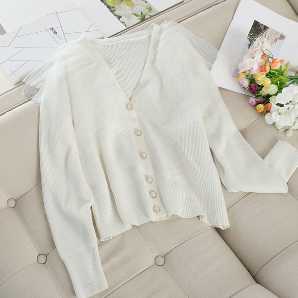 Vesta casual dama cu tul si nasturi in mai multe culori