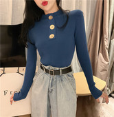 Bluză de damă modernă cu element metalic în patru culori