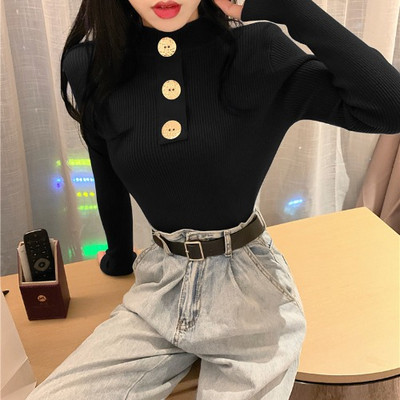 Bluză de damă modernă cu element metalic în patru culori