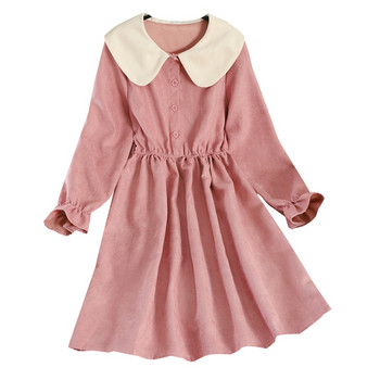 Női alkalmi ruha gombokkal és gallérral több színben