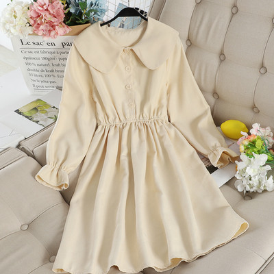 Női alkalmi ruha gombokkal és gallérral több színben