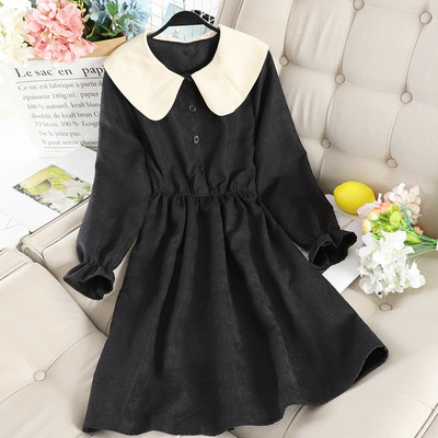 Női alkalmi ruha gombokkal és gallérral több színben