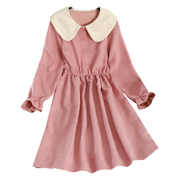 Női alkalmi ruha gombokkal és gallérral több színben