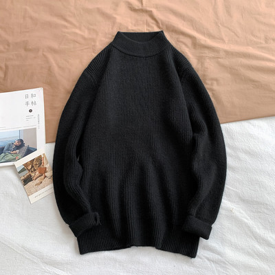 Pulover pentru bărbați moale cu guler semi-înalt - model larg