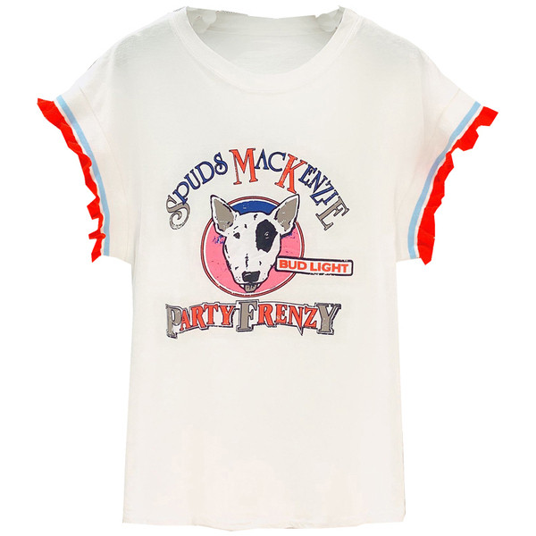 Bluza de dama cu aplicatie colorata alb-negru