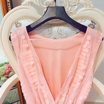 Stílusos női ruha flitterekkel, több színben