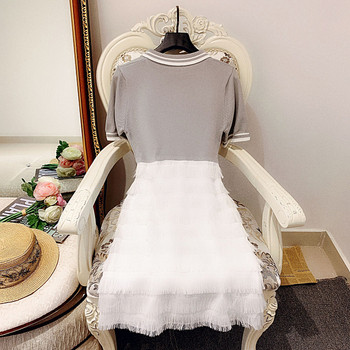 Rochie de dama cu maneca scurta si guler clasic