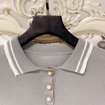 Rochie de dama cu maneca scurta si guler clasic