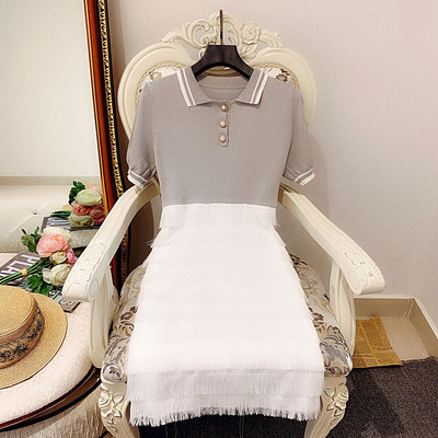 Rochie de dama cu maneca scurta si guler clasic