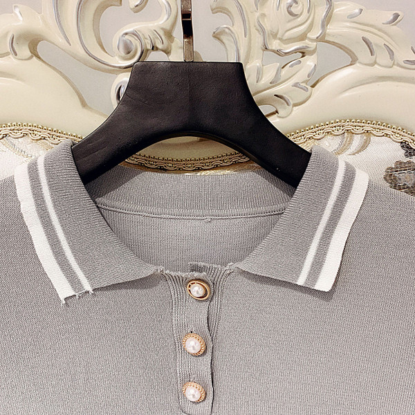 Rochie de dama cu maneca scurta si guler clasic