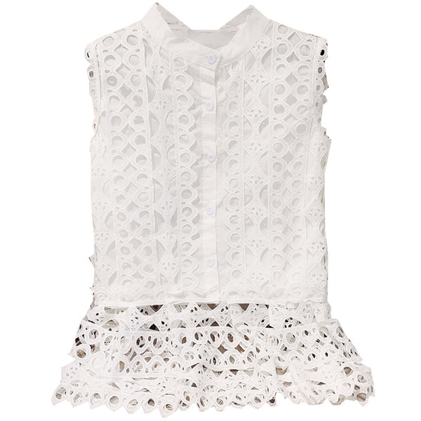 Bluza de dama cu dantela si nasturi in alb si negru