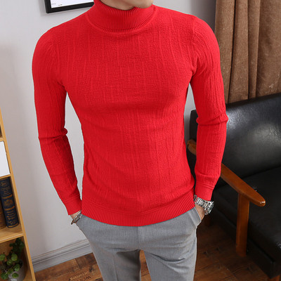 Bluza barbateasca moderna cu decolteu oval - model montat