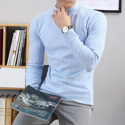 Bluza barbateasca moderna cu decolteu oval - model montat