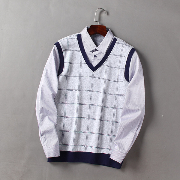 Cămașă elegantă pentru bărbați, cu guler și vestă clasice