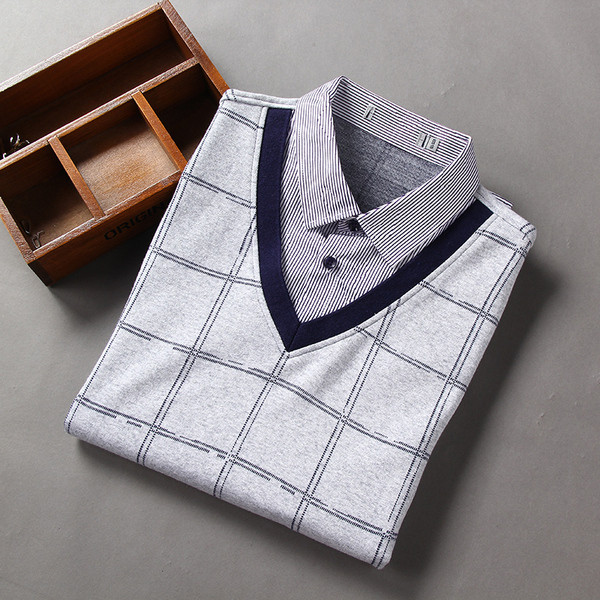 Cămașă elegantă pentru bărbați, cu guler și vestă clasice