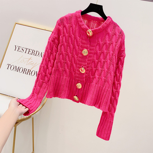 Cardigan dama tricotat cu nasturi in mai multe culori