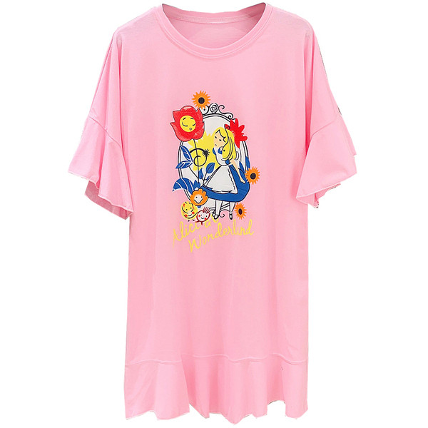 Model de bluza lunga de dama in culoare roz si aplicatie