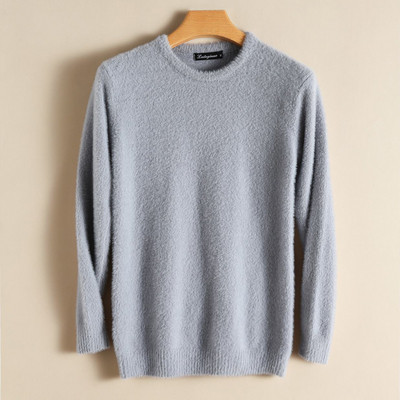 Pulover moale pentru bărbați cu decolteu oval