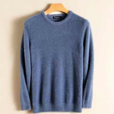 Pulover moale pentru bărbați cu decolteu oval