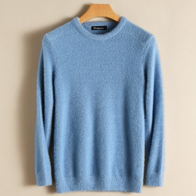 Pulover moale pentru bărbați cu decolteu oval