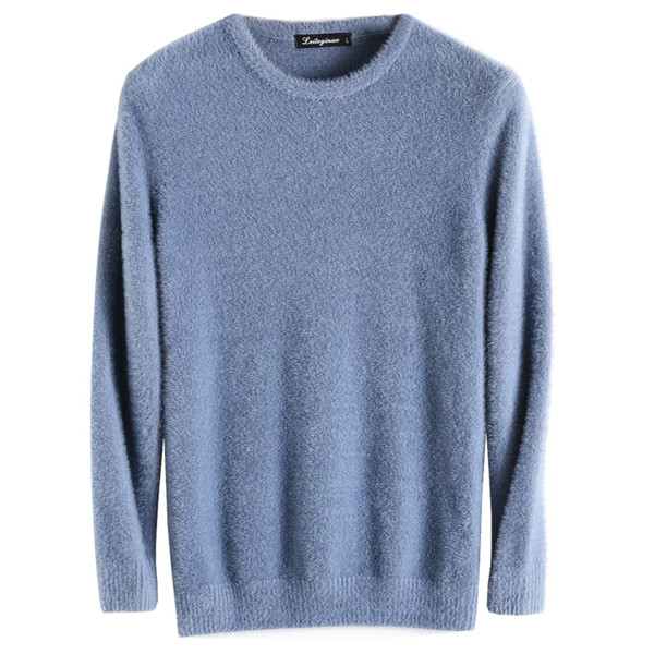 Pulover moale pentru bărbați cu decolteu oval