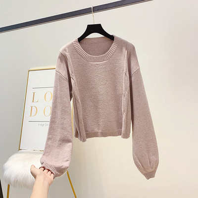 Pulover de dama modern cu decolteu rotund in mai multe culori