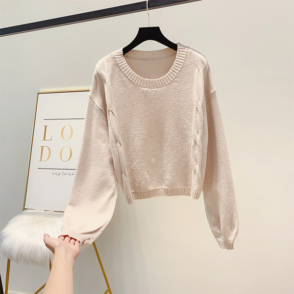 Pulover de dama modern cu decolteu rotund in mai multe culori