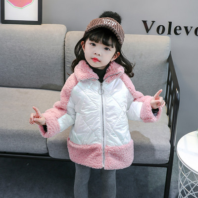 Új modell modern gyerek őszi téli kabát rózsaszín és narancs színben