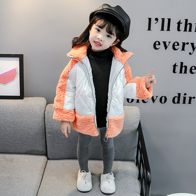 Új modell modern gyerek őszi téli kabát rózsaszín és narancs színben