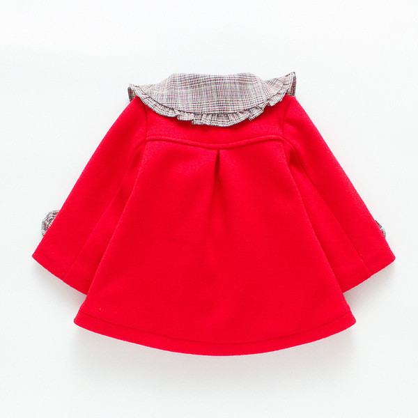 Palton copii model nou pentru fete - model croiat in rosu