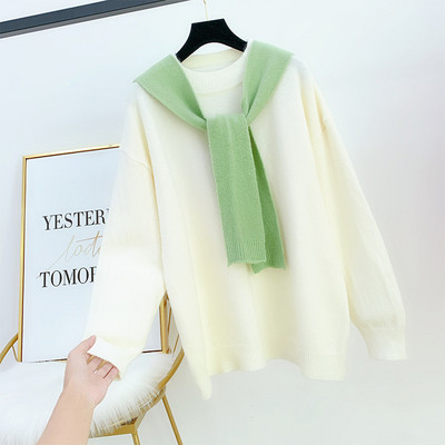 Alkalmi női pulóver O-nyakkal, több színben