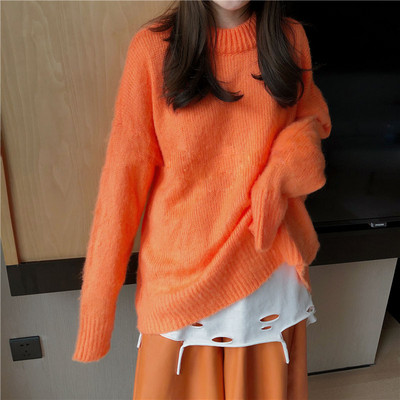 Pulover de dama lat cu guler inalt in trei culori - model curat