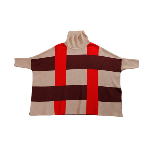 Poncho pentru copii stilat pentru fete cu guler polo in doua culori