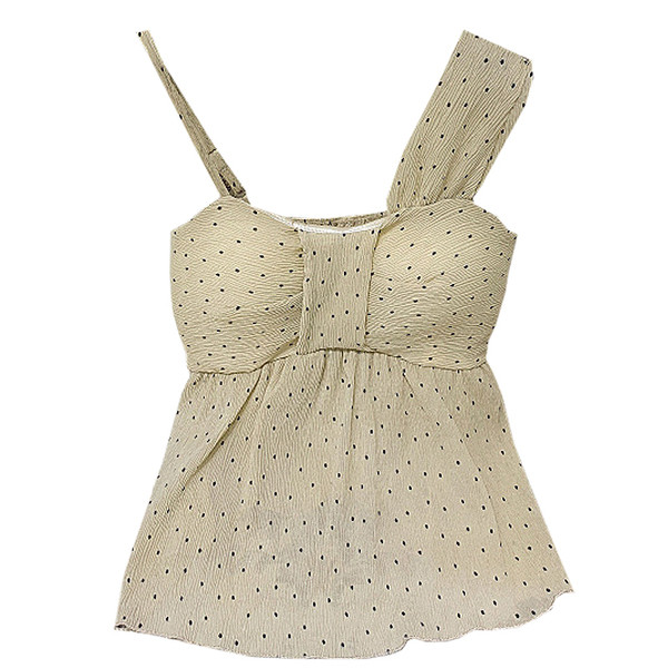 Maieu modern de damă cu bretele în bej și albastru