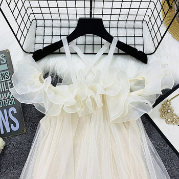 Rochie de dama cu tul model lung si lat