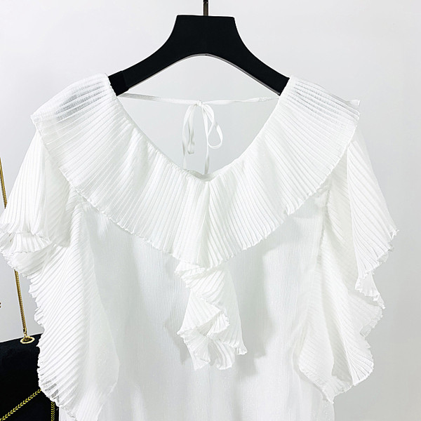 Bluză casual de damă cu decolteu spitz