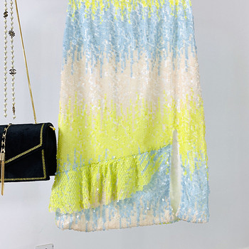 Fusta eleganta de dama cu paiete si crapata