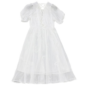 Rövid ujjú női ruha fehér színben