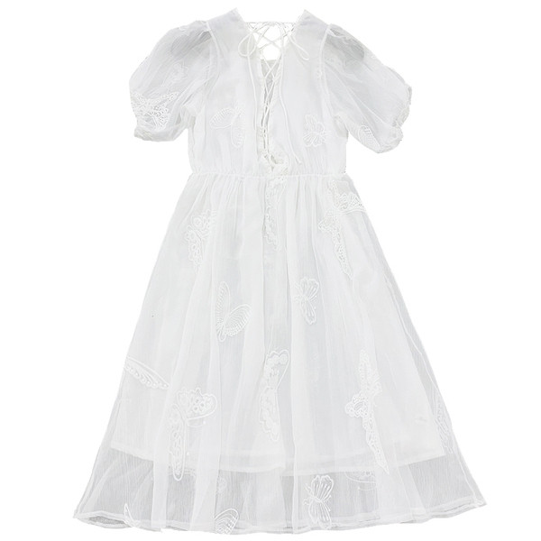 Rövid ujjú női ruha fehér színben