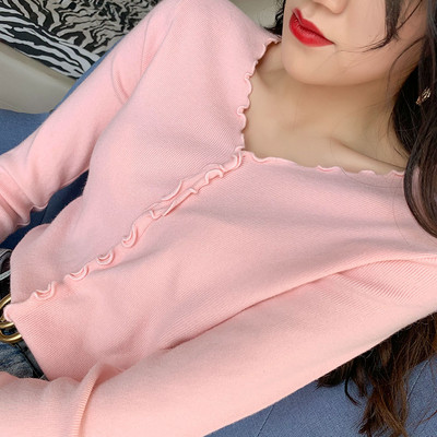 Bluză de damă modernă cu decolteu spitz în mai multe culori