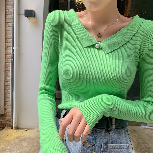 Bluză de damă modernă cu perle în mai multe culori