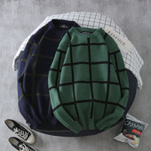 Pulover casual barbatesc in negru si verde - model larg